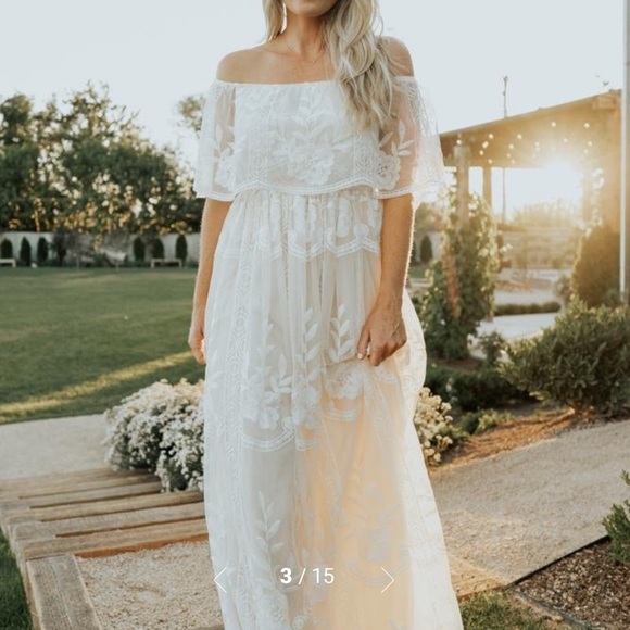 baltic born off the shoulder dress Baltic Born Womens Victoria Off Shoulder Maxi Dress | Dark Sage
